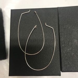 Silver wire hoops